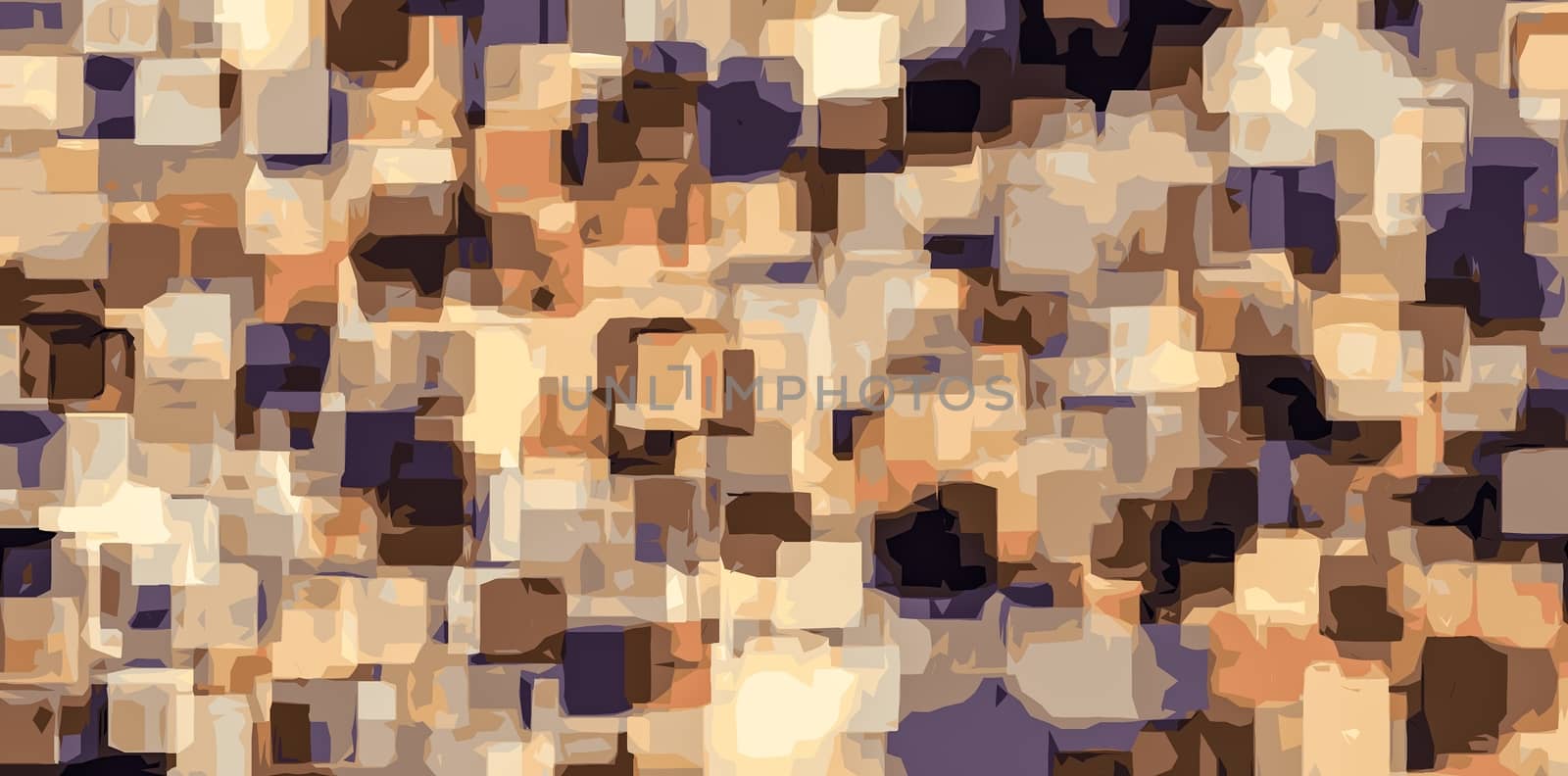 orange brown and blue square abstract background