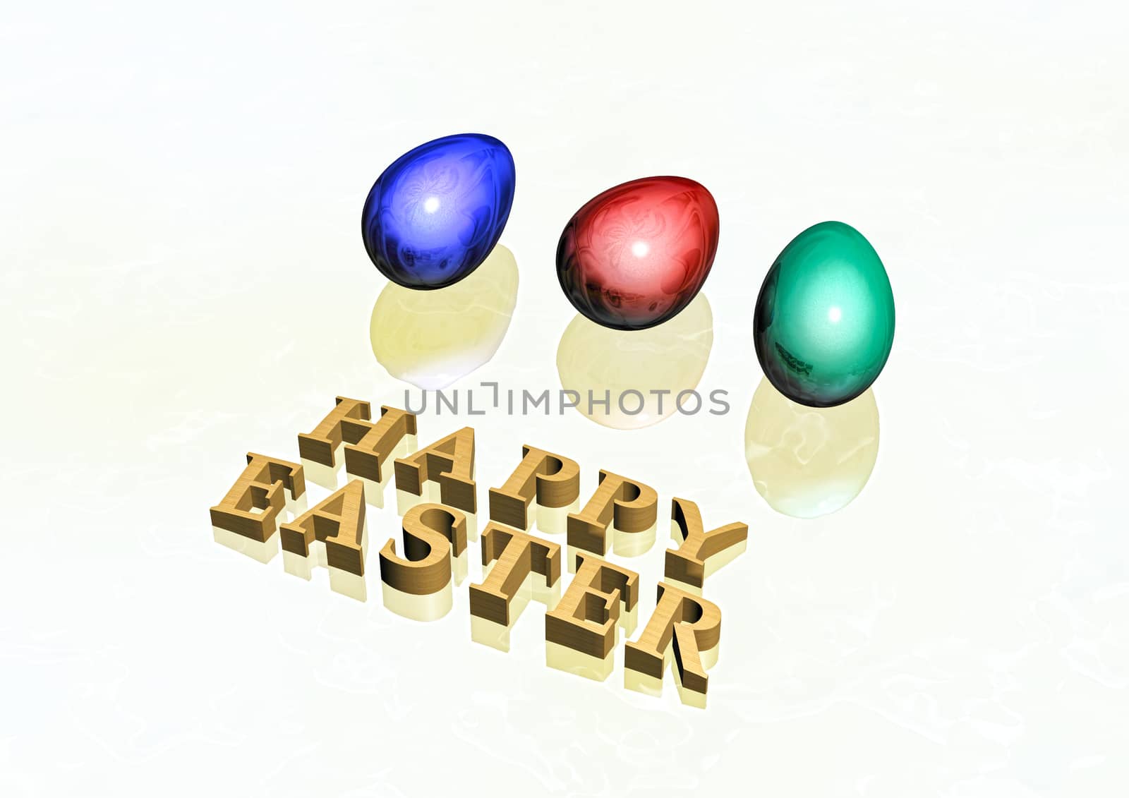 Happy Easter Background. 3D rendering. by richter1910