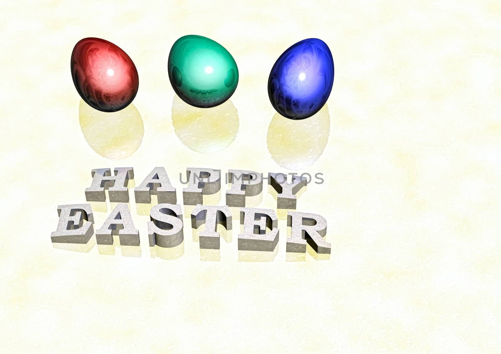 Happy Easter Background. 3D rendering. by richter1910