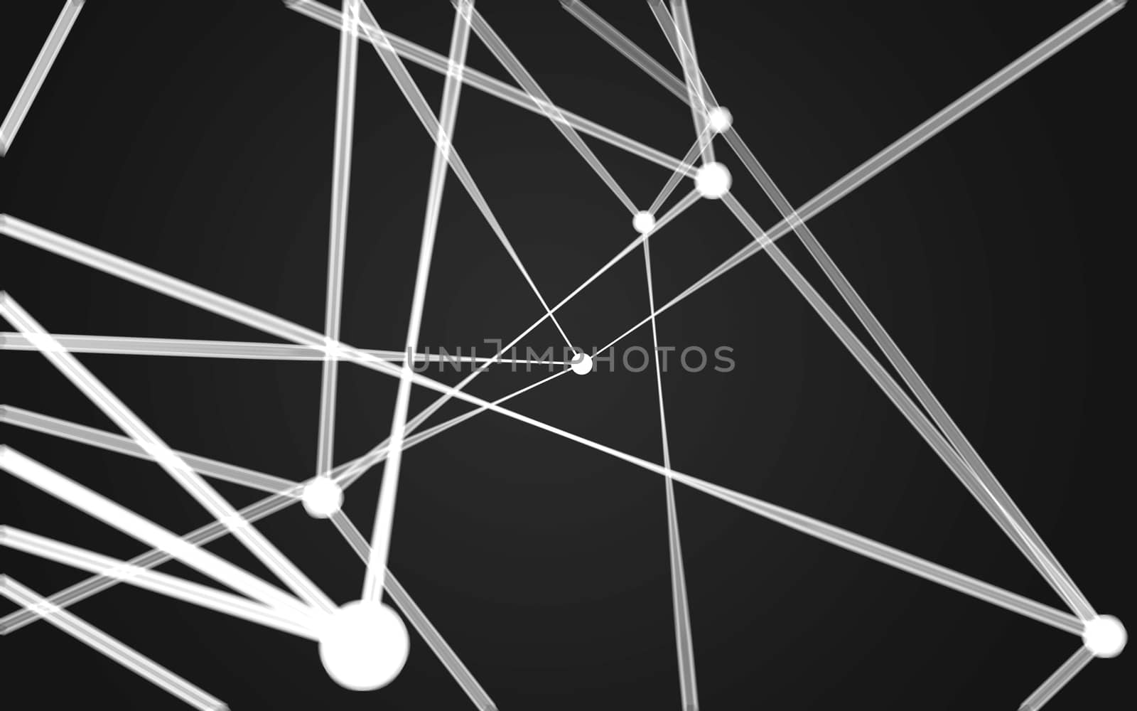 Abstract polygonal space low poly dark background with connecting dots and lines. Connection structure.