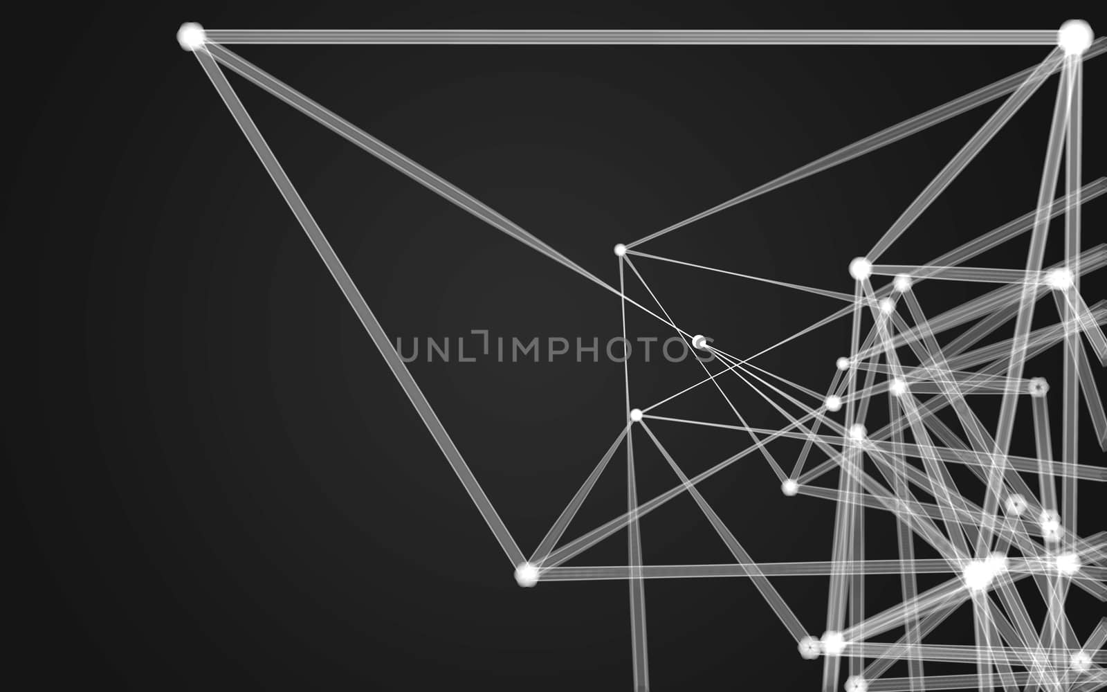 Abstract polygonal space low poly dark background  by teerawit