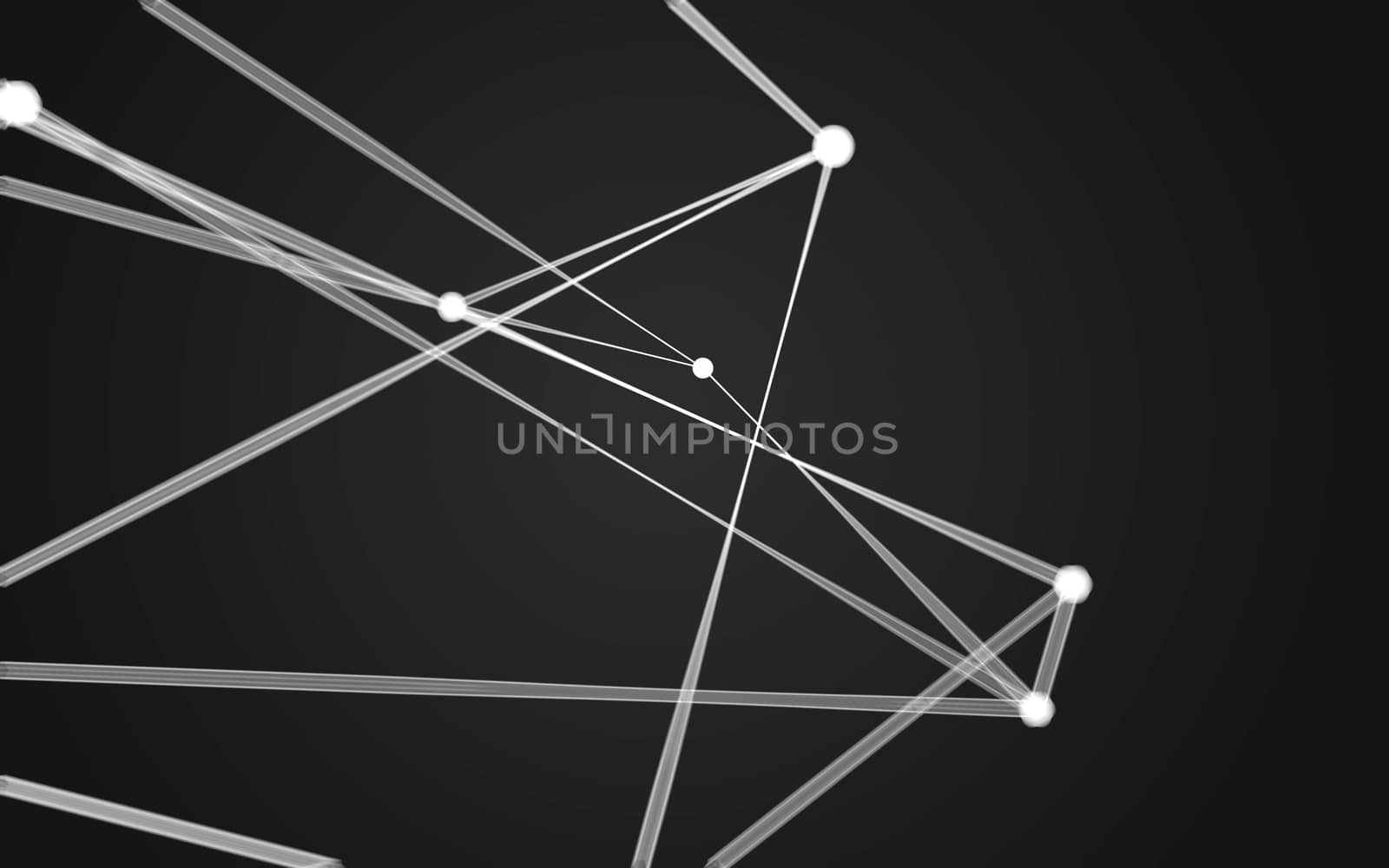 Abstract polygonal space low poly dark background with connecting dots and lines. Connection structure.