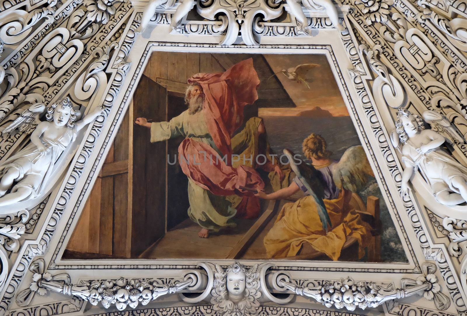 Fragment of the dome in the Chapel of the Holy Spirit, Salzburg Cathedral, Austria.