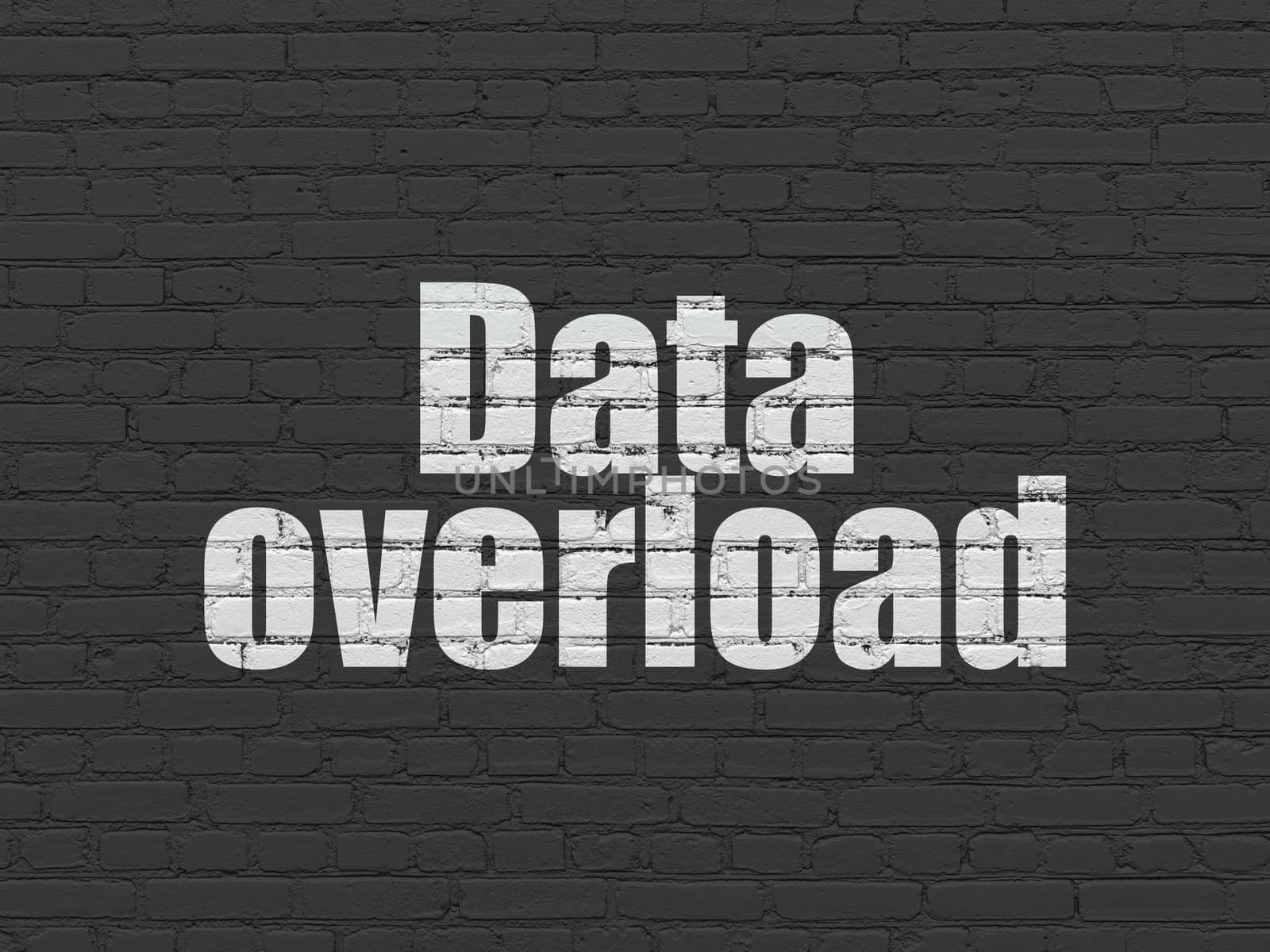 Information concept: Data Overload on wall background by maxkabakov