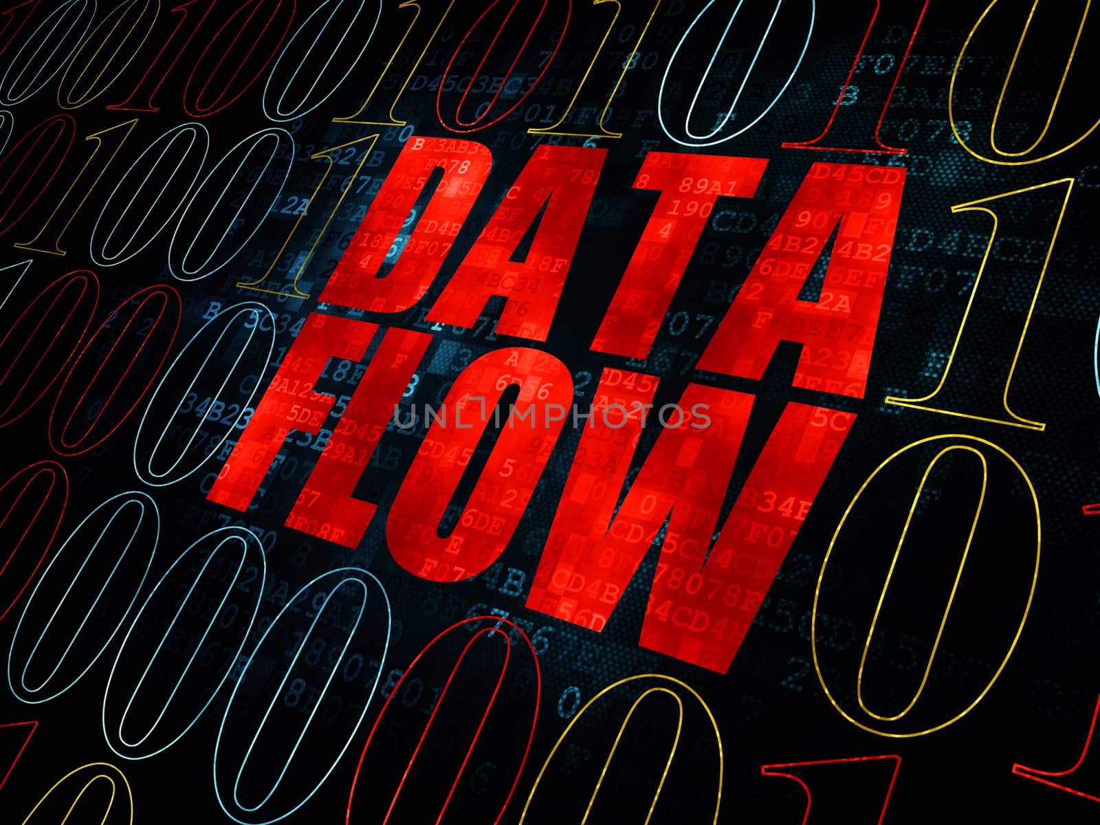 Information concept: Data Flow on Digital background by maxkabakov