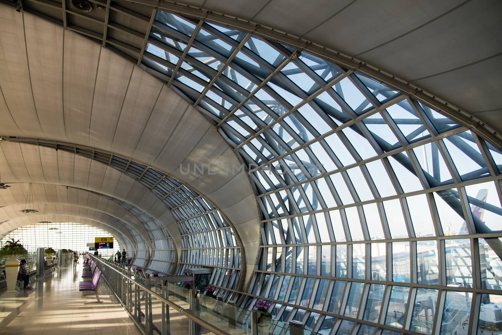 Suvarnabhumi Airport (BKK) is the main hub for Thai Airways (TG) and the largest airport serving Bangkok, the capital of Thailand.