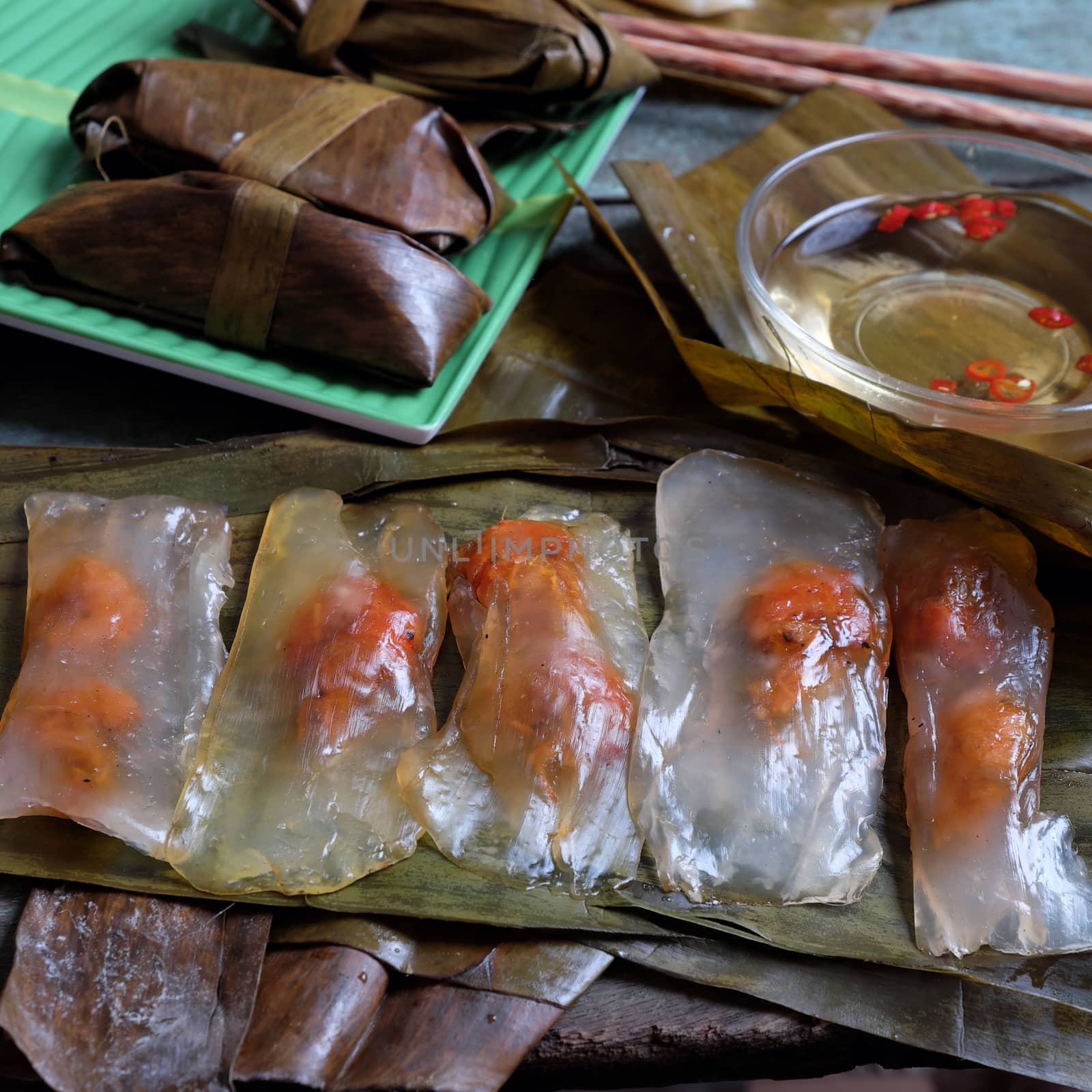 Vietnamese food, banh nam, banh bot loc by xuanhuongho