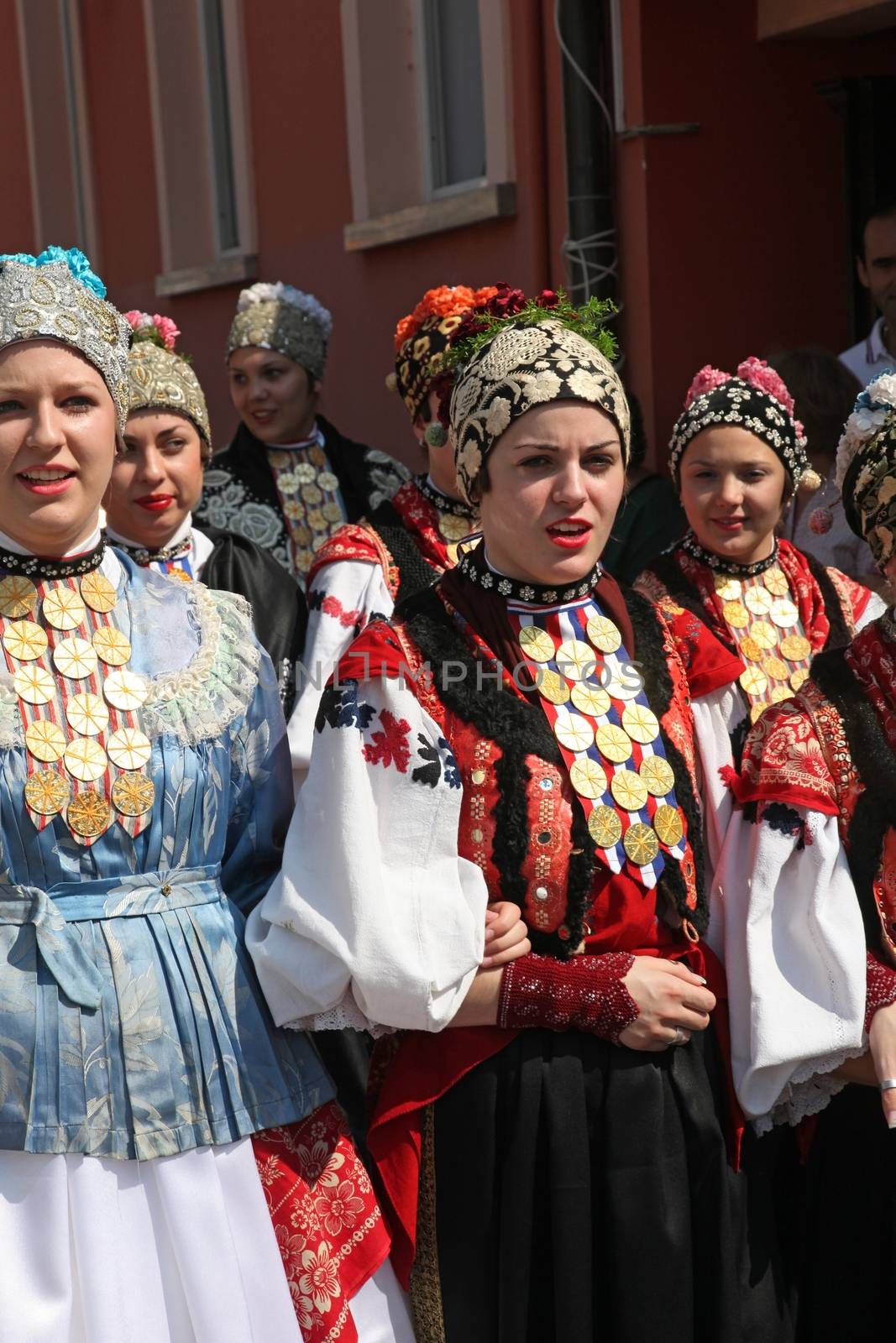 Croatian national costume, during the Dakovacki vezovi (Dakovo Summer Festival) on July 05, 2009 in Dakovo, Croatia.