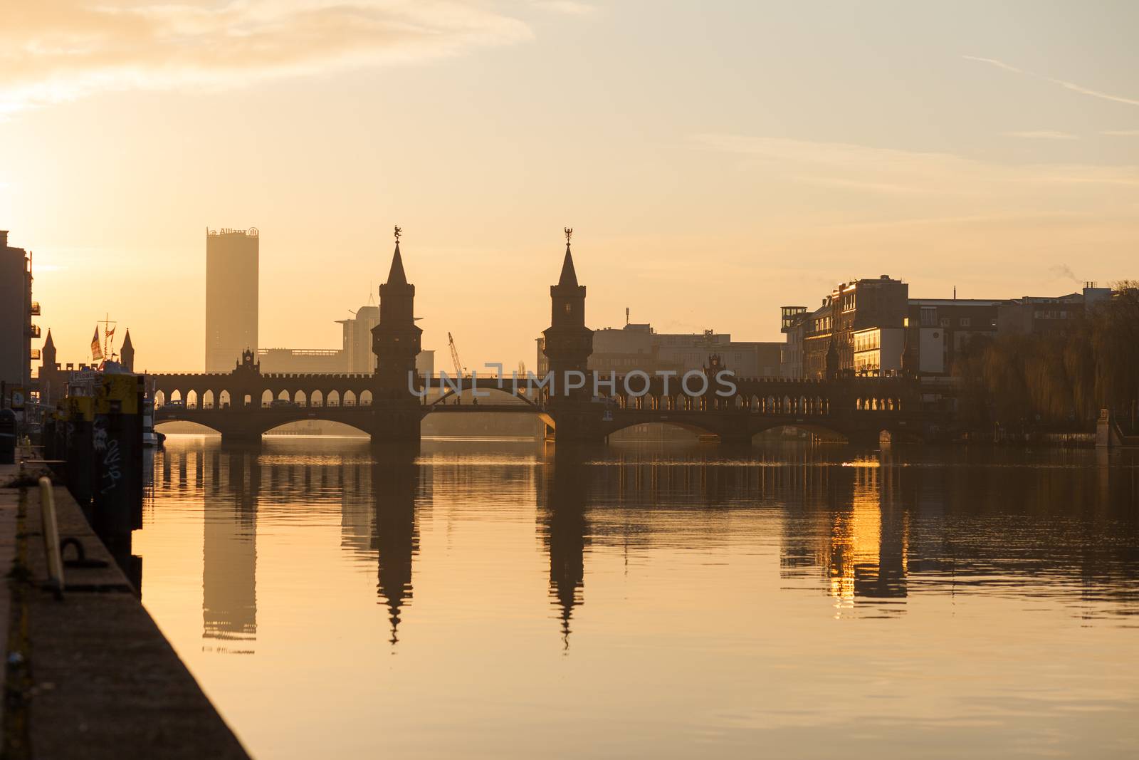 The Oberbaumbruecke (Oberbaum Bridge) linking Friedrichshain and Kreuzberg, Berlin