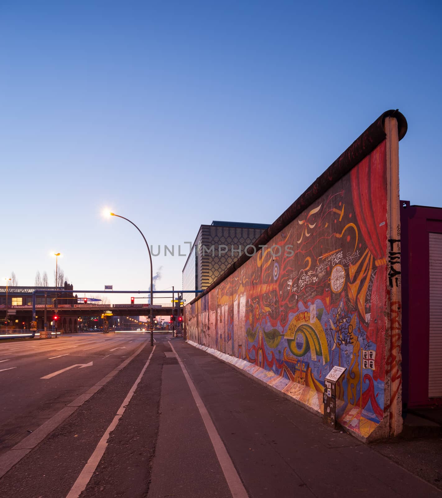 Pieces of the Berlin Wall at the East Side Gallery