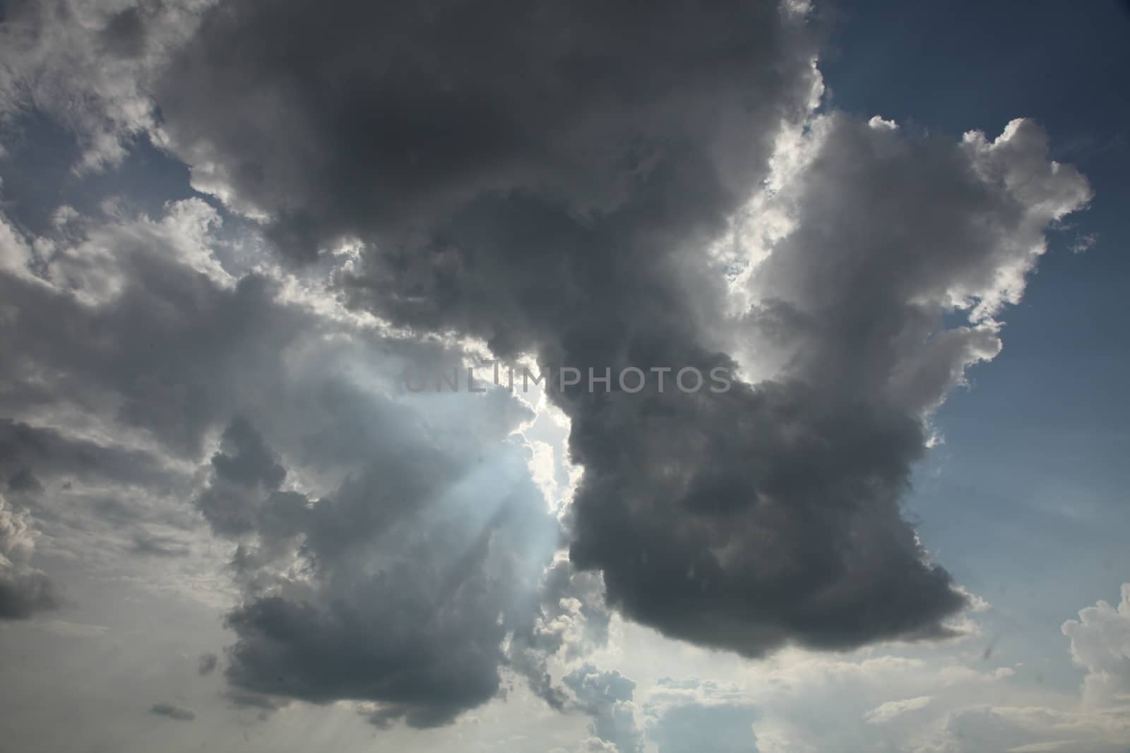 View of sky few minutes before storm