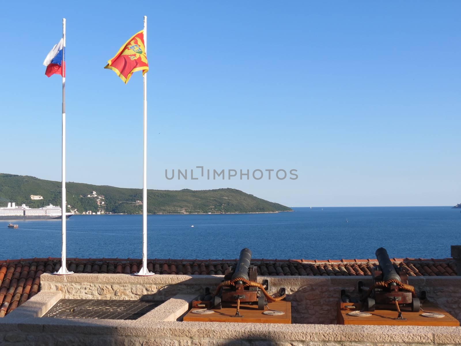 Canons at fortress in Herceg Novi, Montenegro