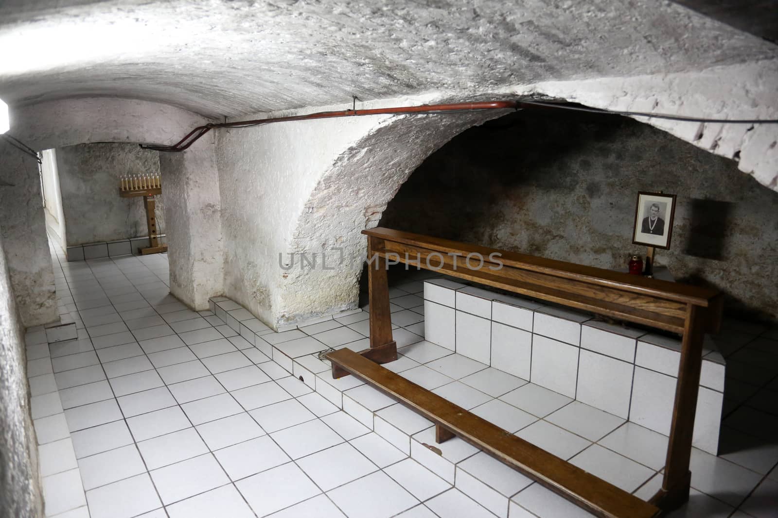 The tomb of the Servant of God Peter Barbaric in the Church of St. Aloysius in in Travnik, Bosnia and Herzegovina