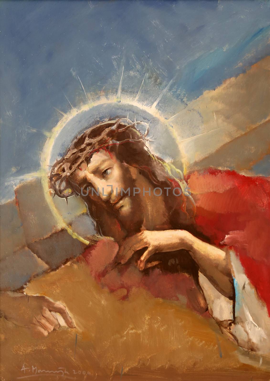 The Passion of Jesus, painting in the Church of Saint Aloysius in Travnik, Bosnia and Herzegovina