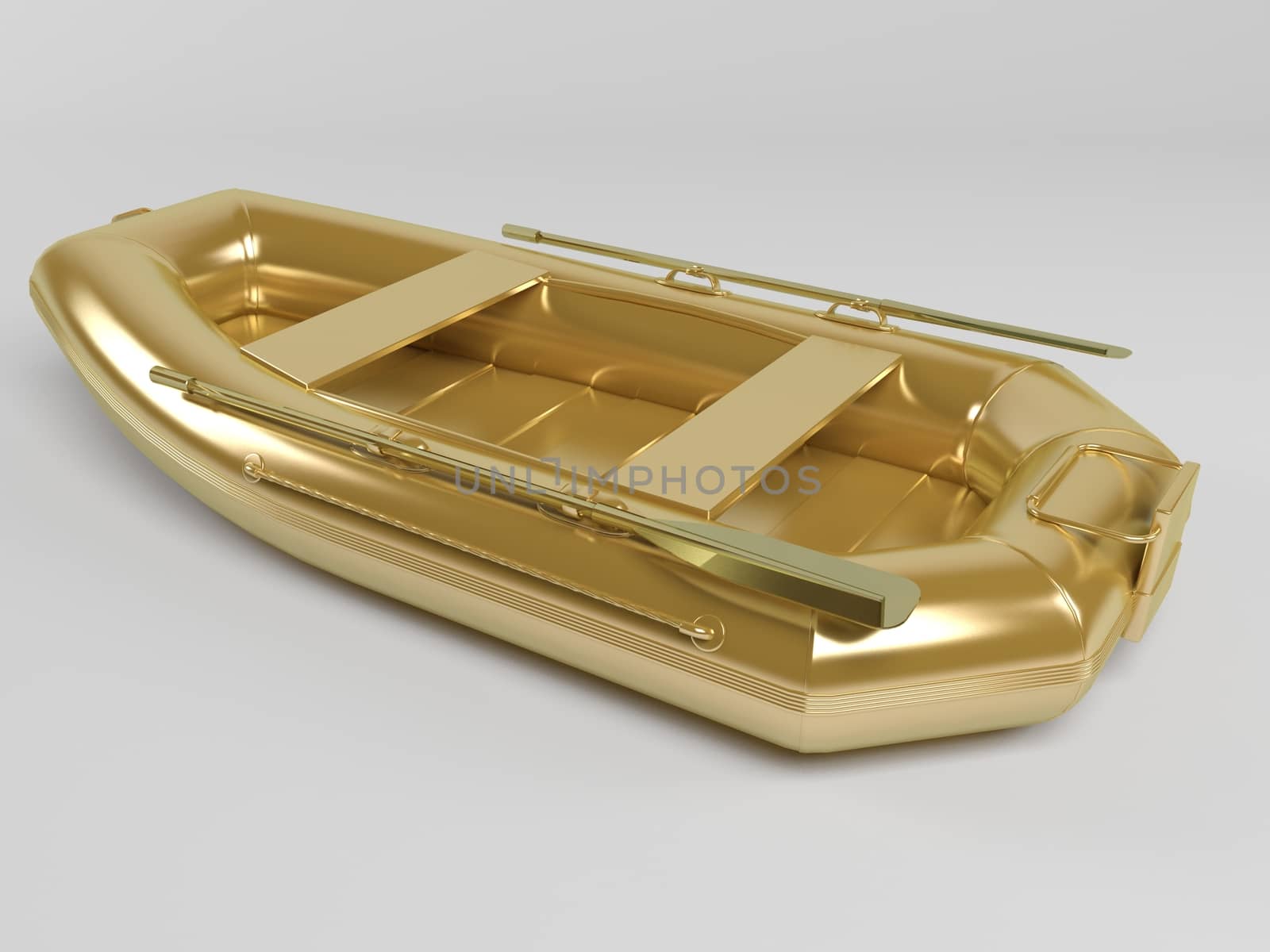 3d rendering of golden object isolated on a white background with high render quality