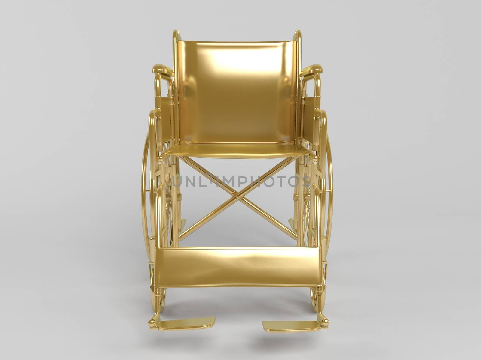 golden 3d object isolated on white by fares139