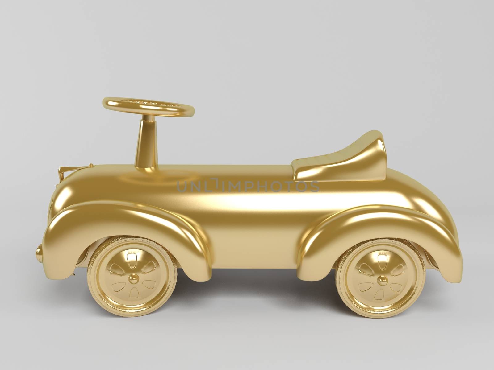 3d golden car by fares139