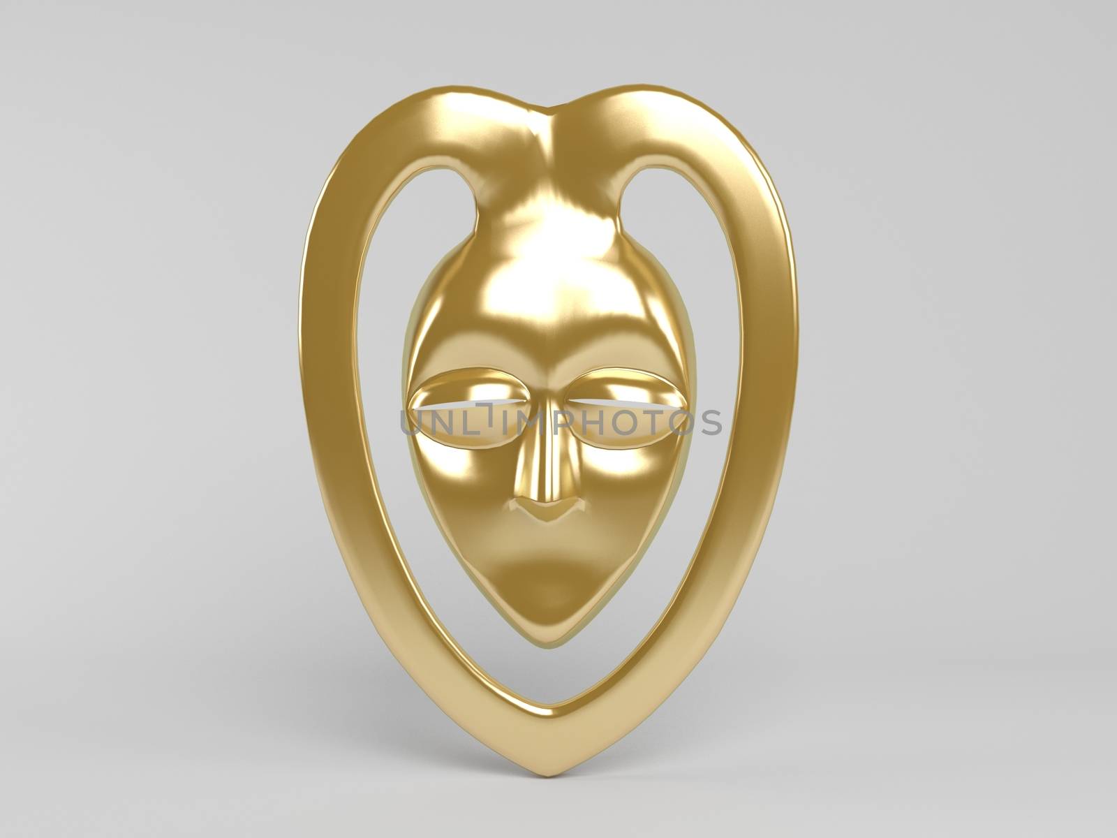 3d golden mask by fares139