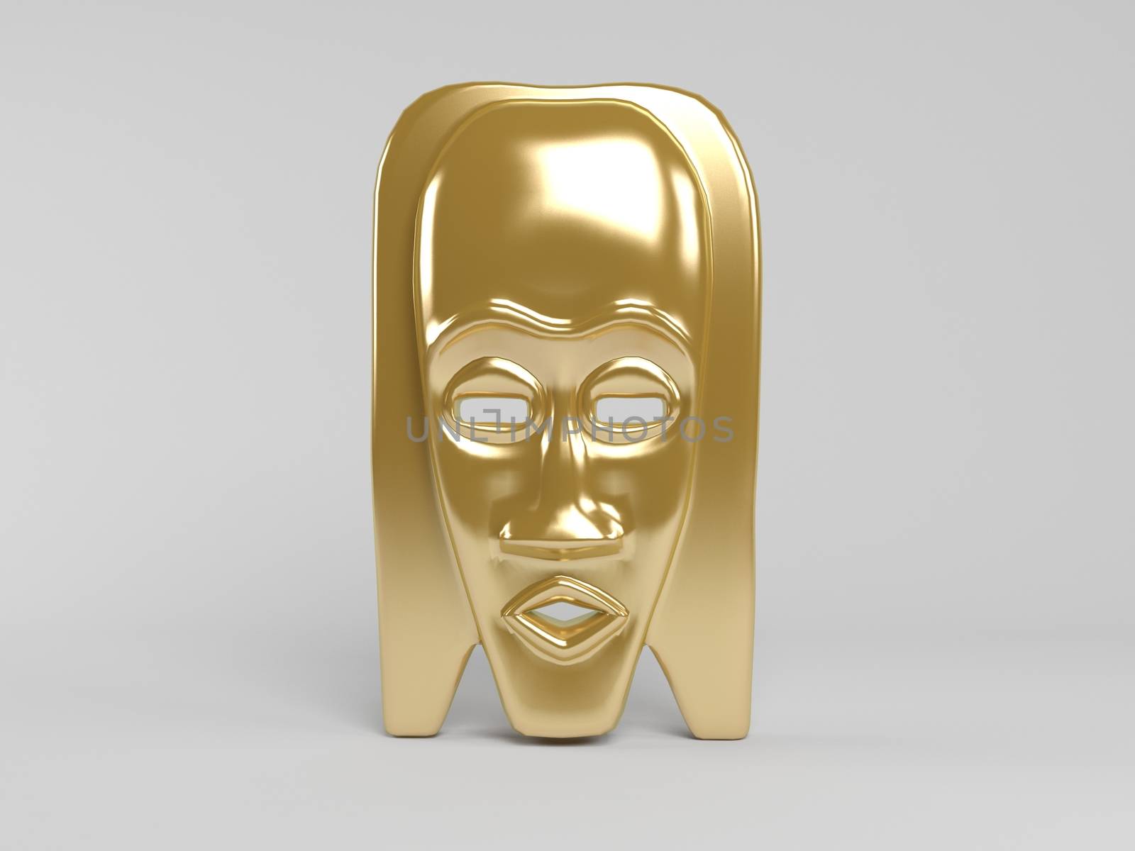 3d golden mask by fares139