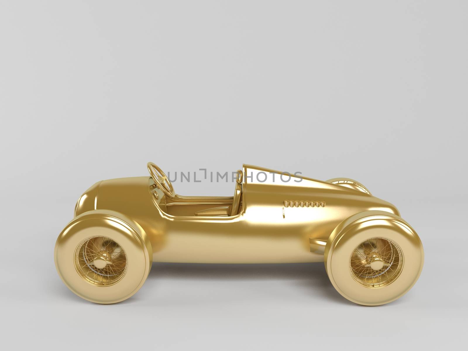 3d golden car by fares139