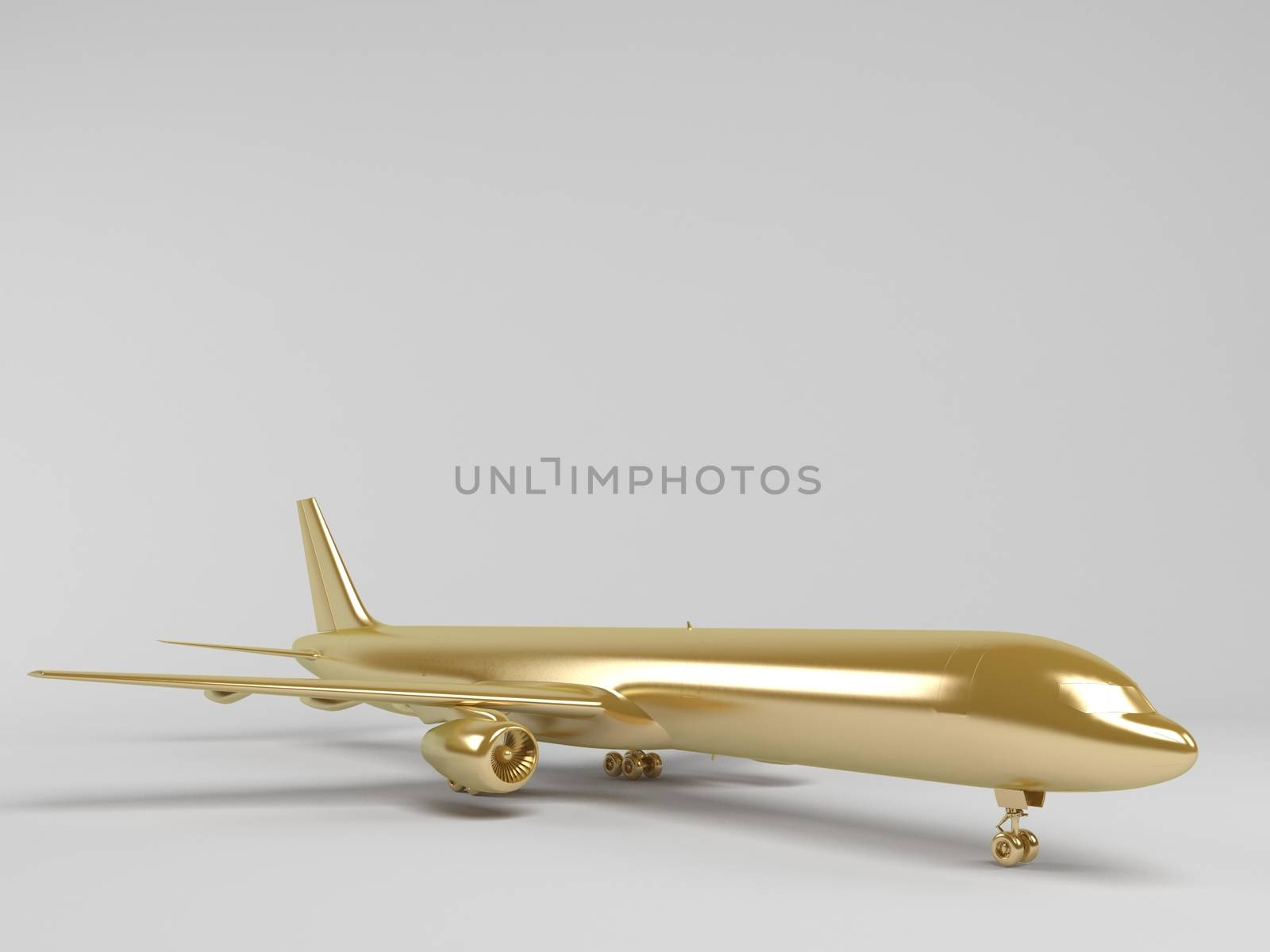 3d rendering of golden object isolated on a white background with high render quality