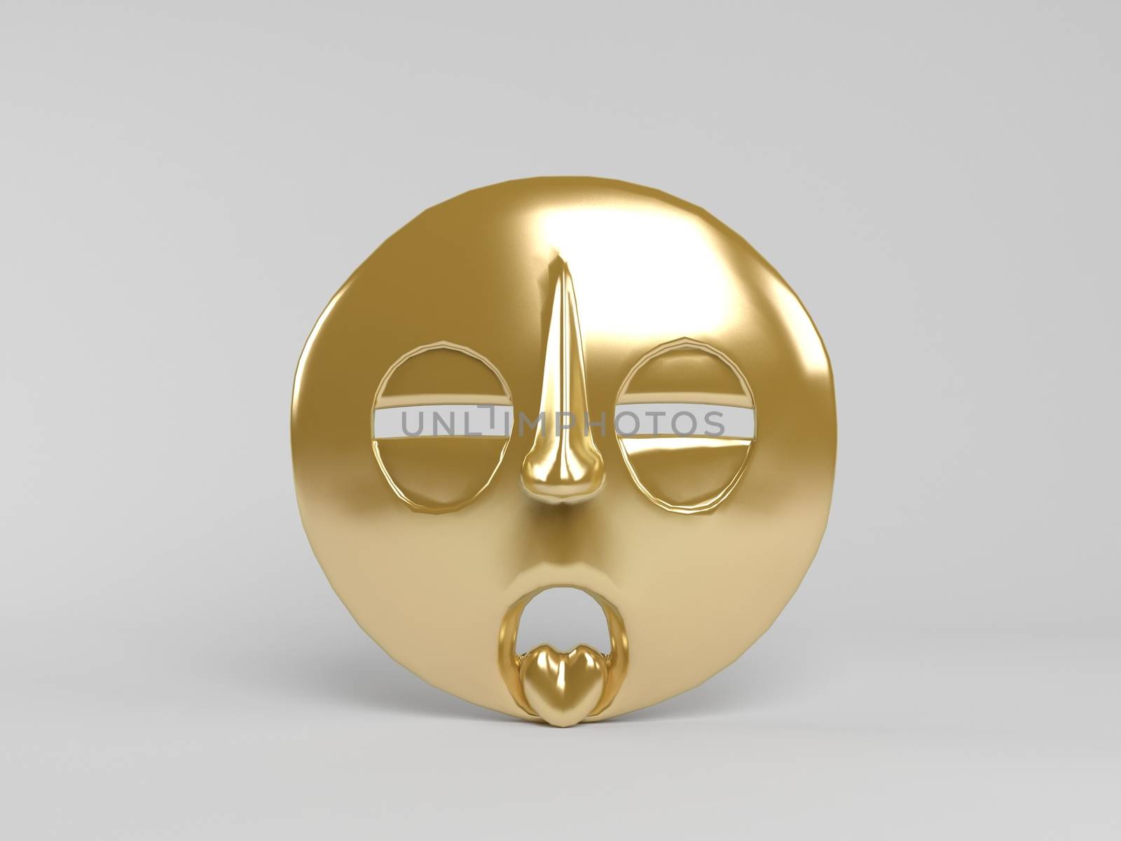 3d golden mask by fares139