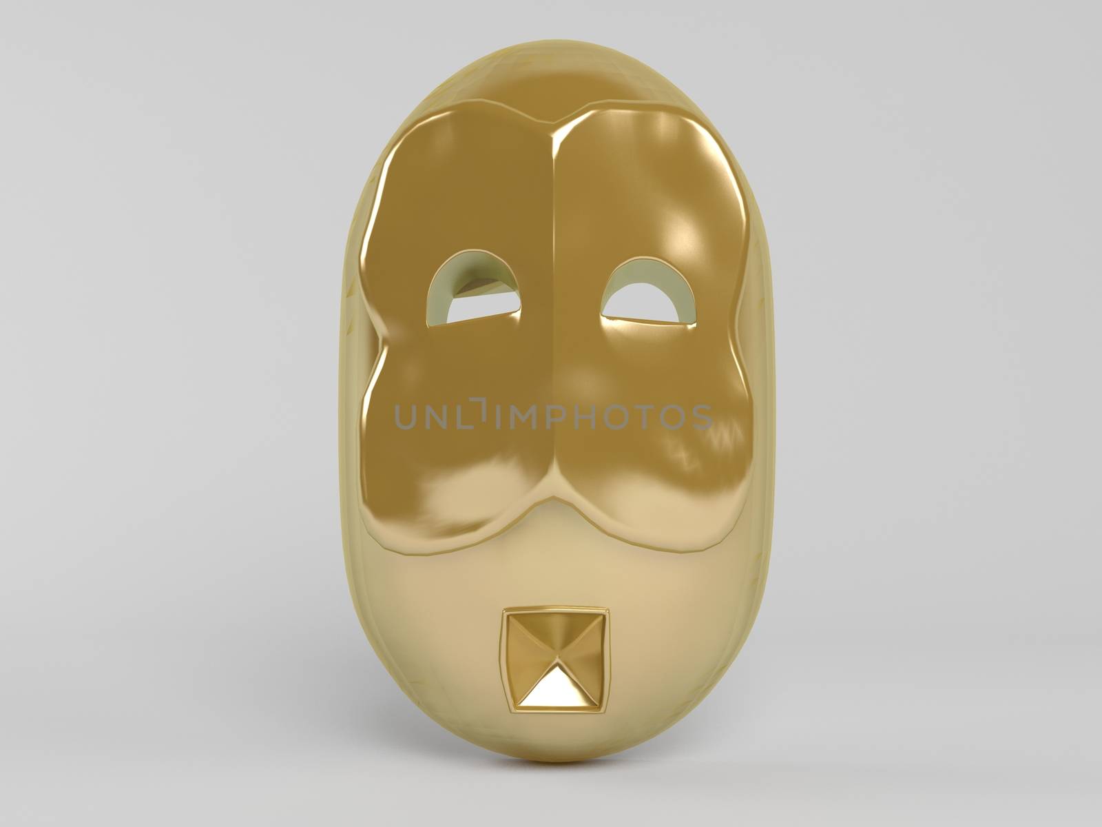 3d rendering of Carnival Masquerade Party Mask Isolated on White Background