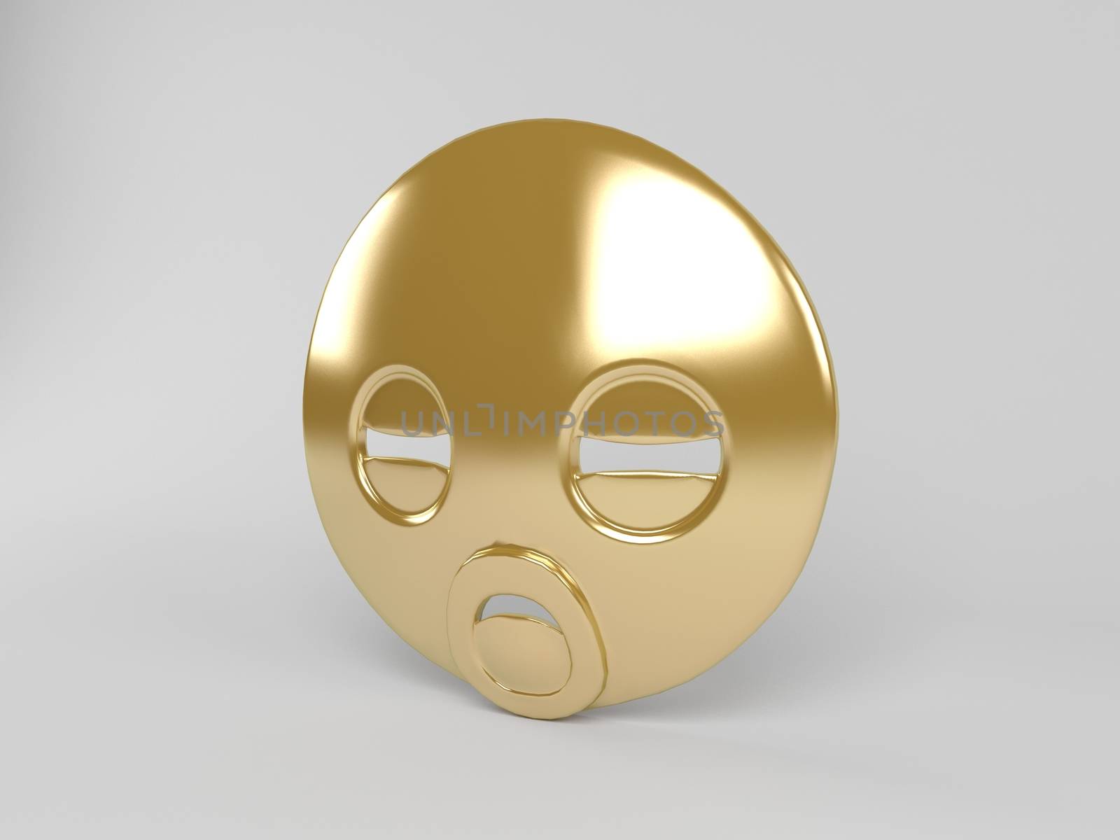 3d golden mask by fares139