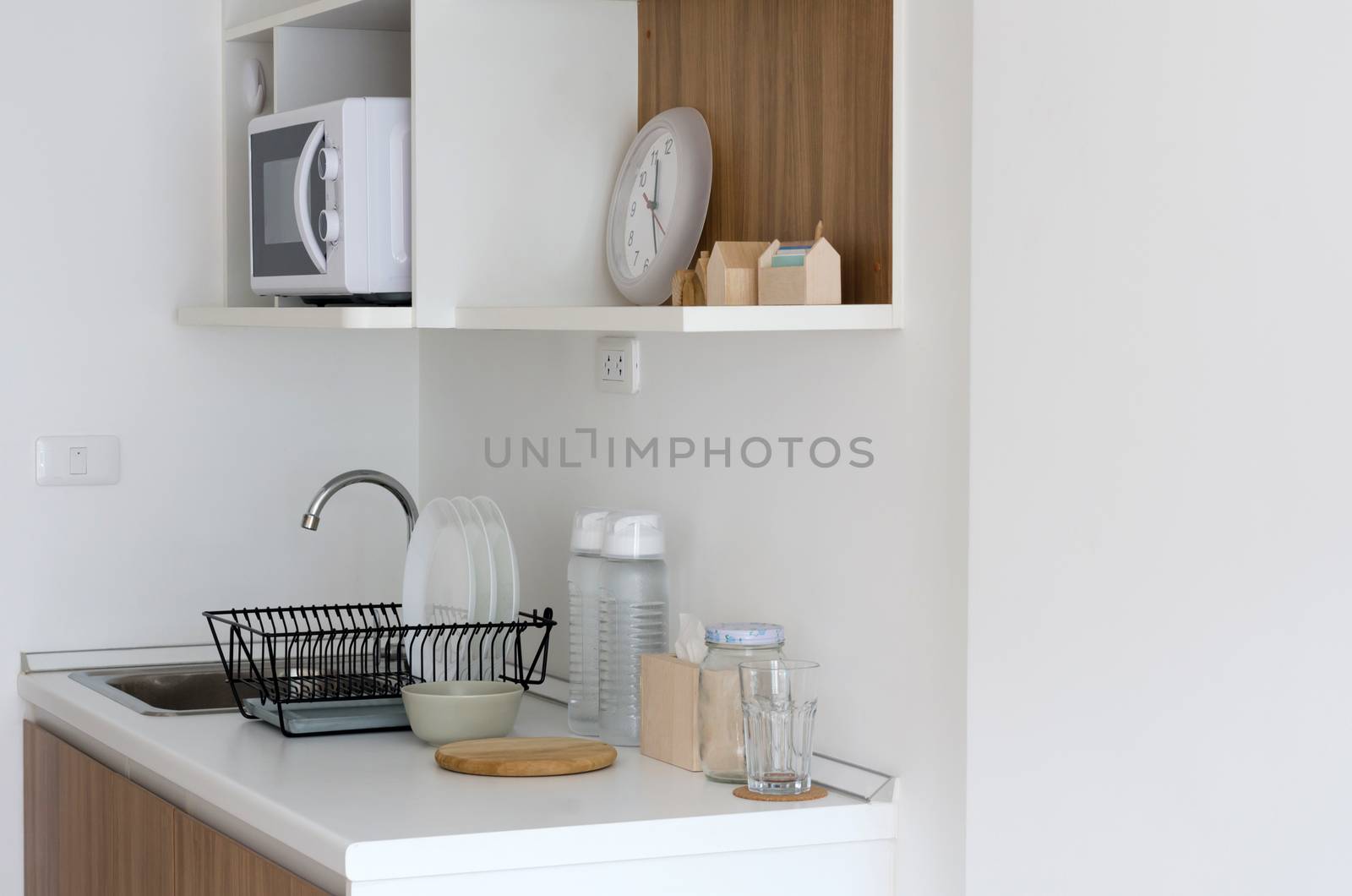 Modern pantry with utensil by siraanamwong