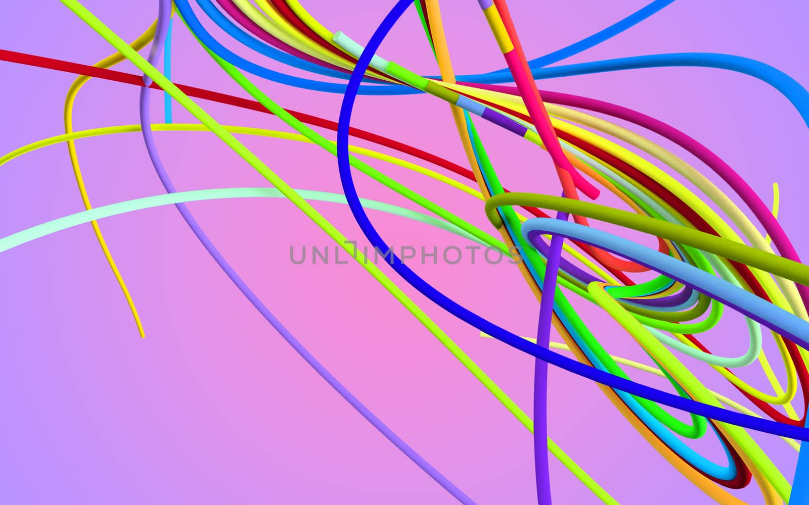 Moving colorful lines of abstract background, colorful background, 3d rendering