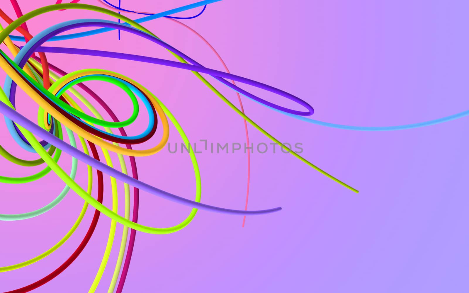 Moving colorful lines of abstract background, colorful background, 3d rendering