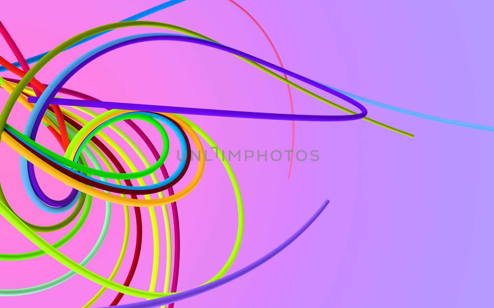 Moving colorful lines of abstract background, colorful background, 3d rendering