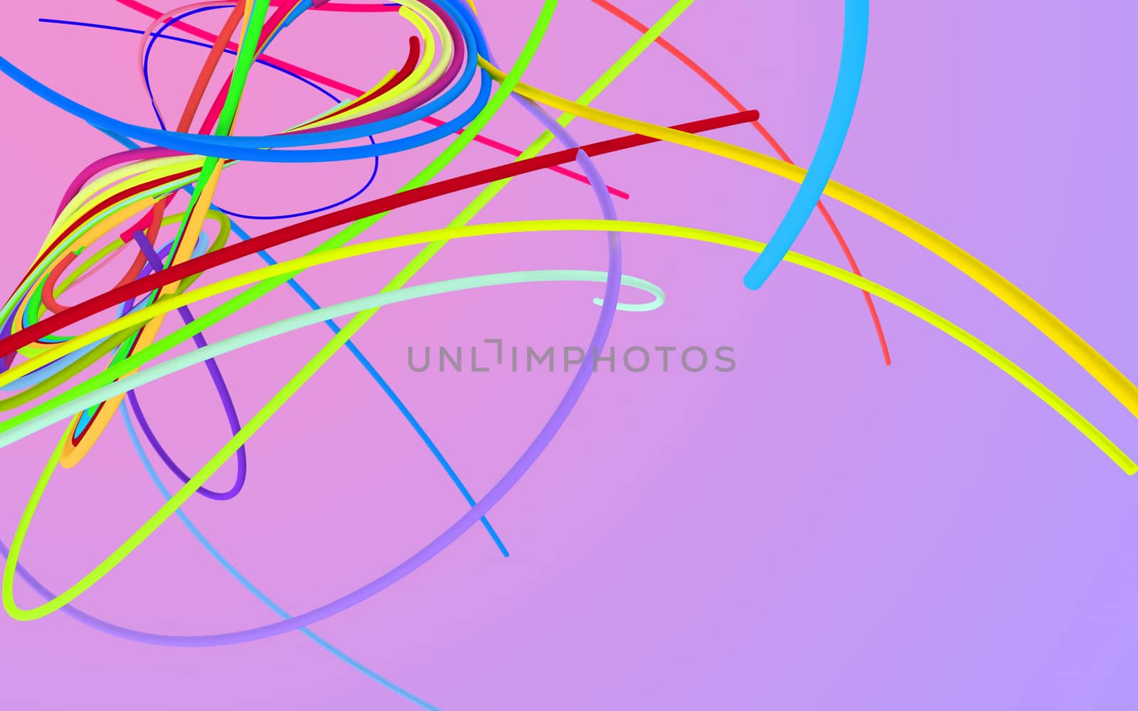 Moving colorful lines of abstract background, colorful background, 3d rendering