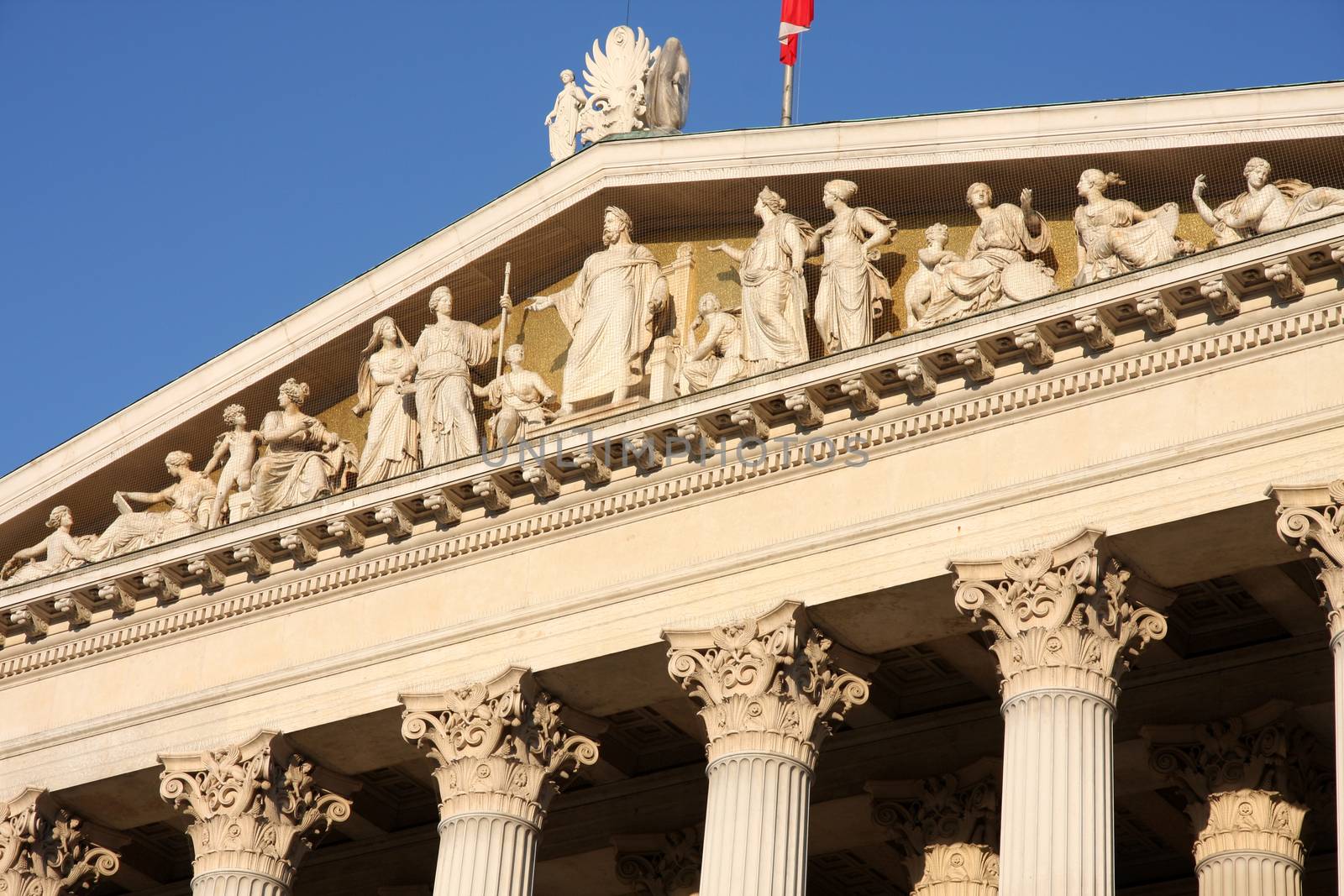 The Austrian Parliament in Vienna, Austria