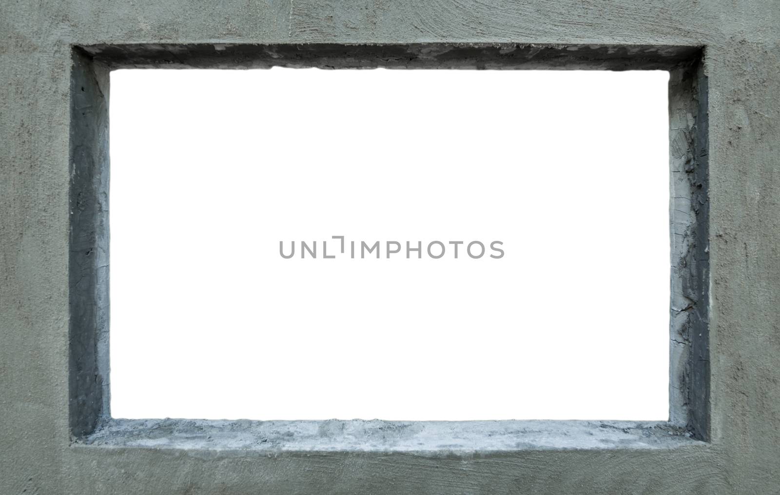 Grey cement picture frame by dontpoke