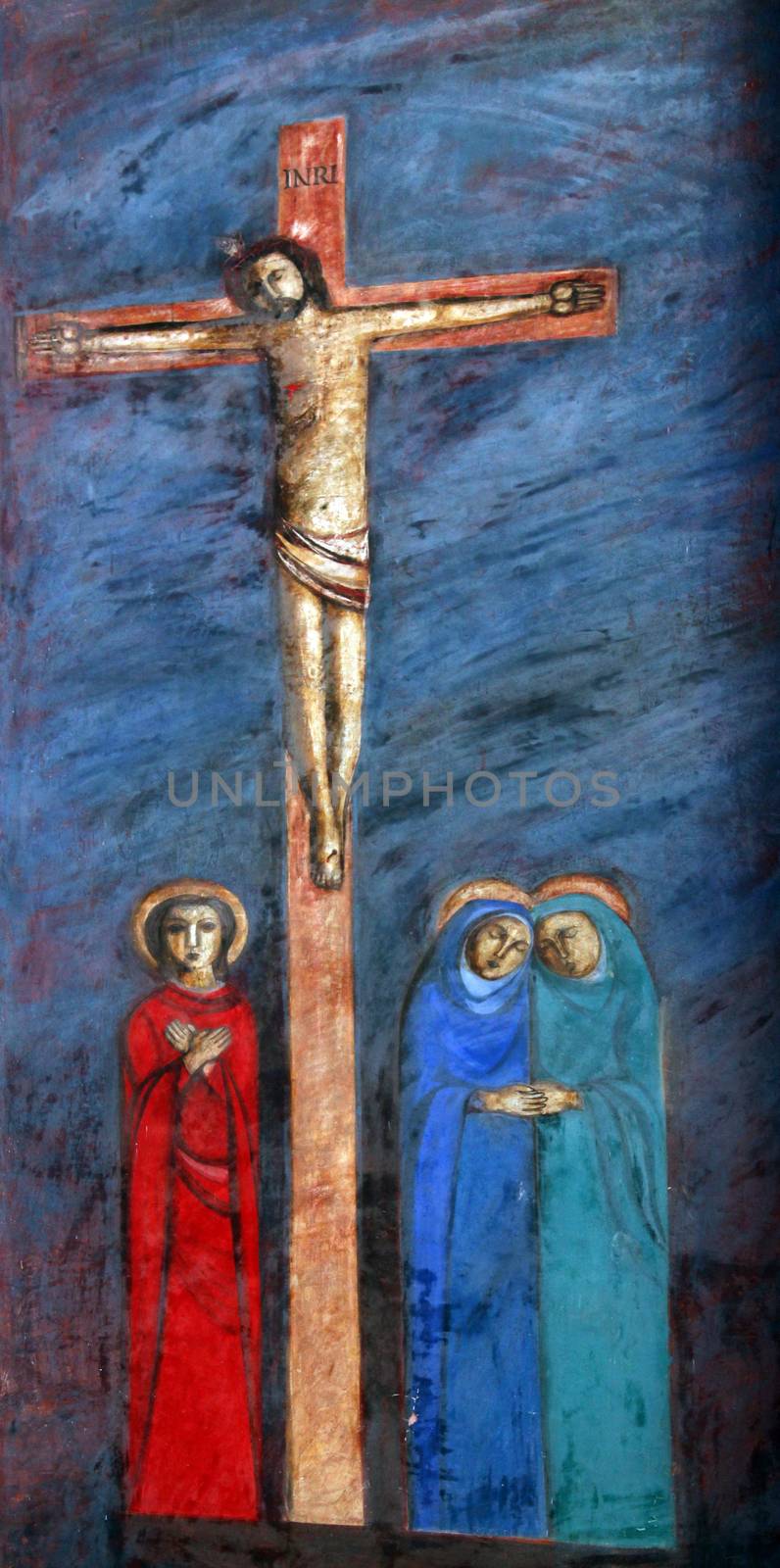 12th Stations of the Cross, Jesus dies on the cross, the Catholic Church of the Birth of the Virgin Mary in Prcanj, Montenegro