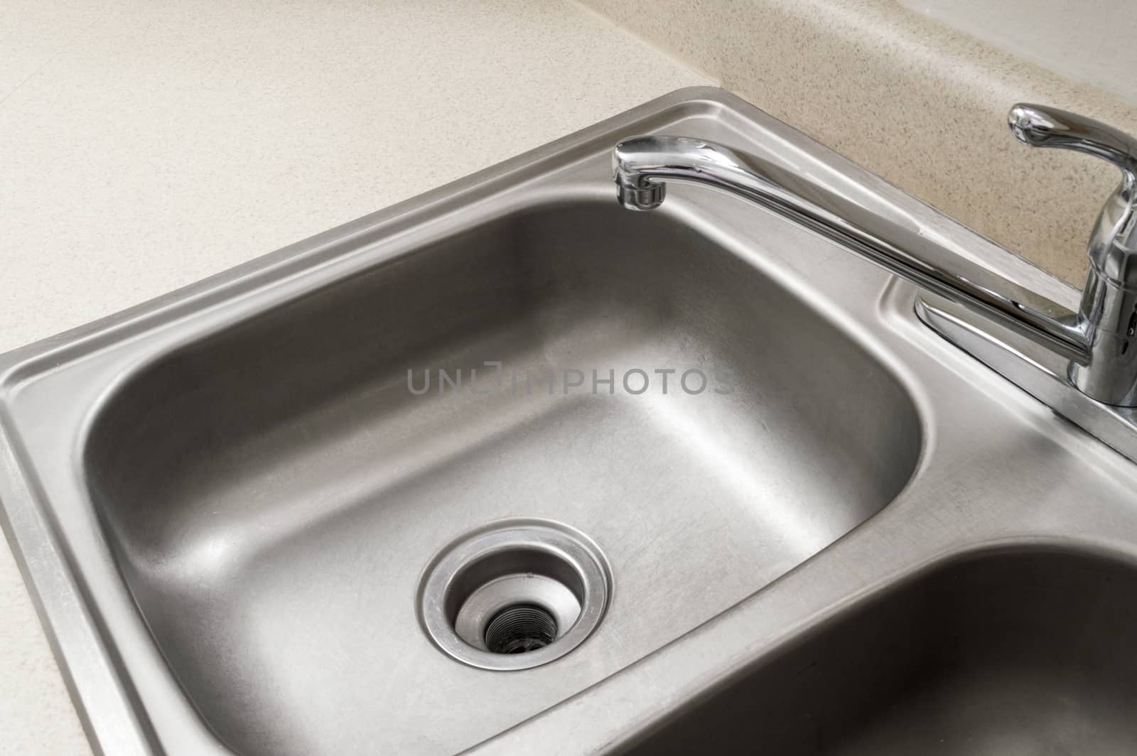 Stainless Steel Sink With Drain Hole by stockbuster1