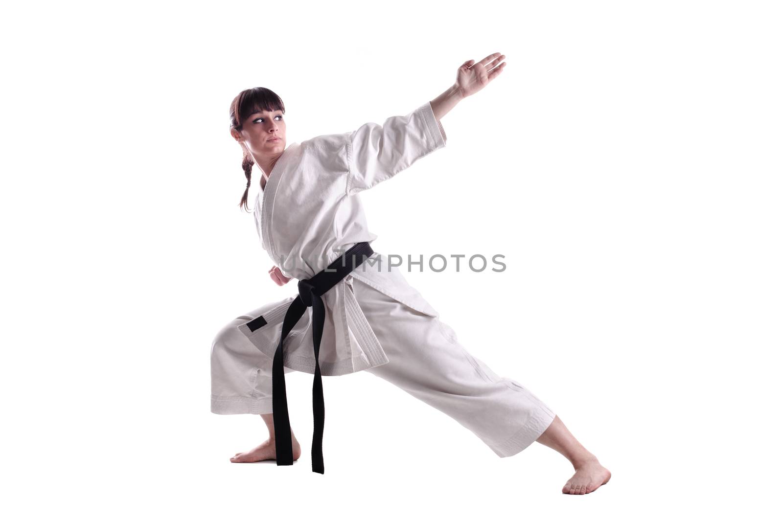 girl exercising karate by kokimk