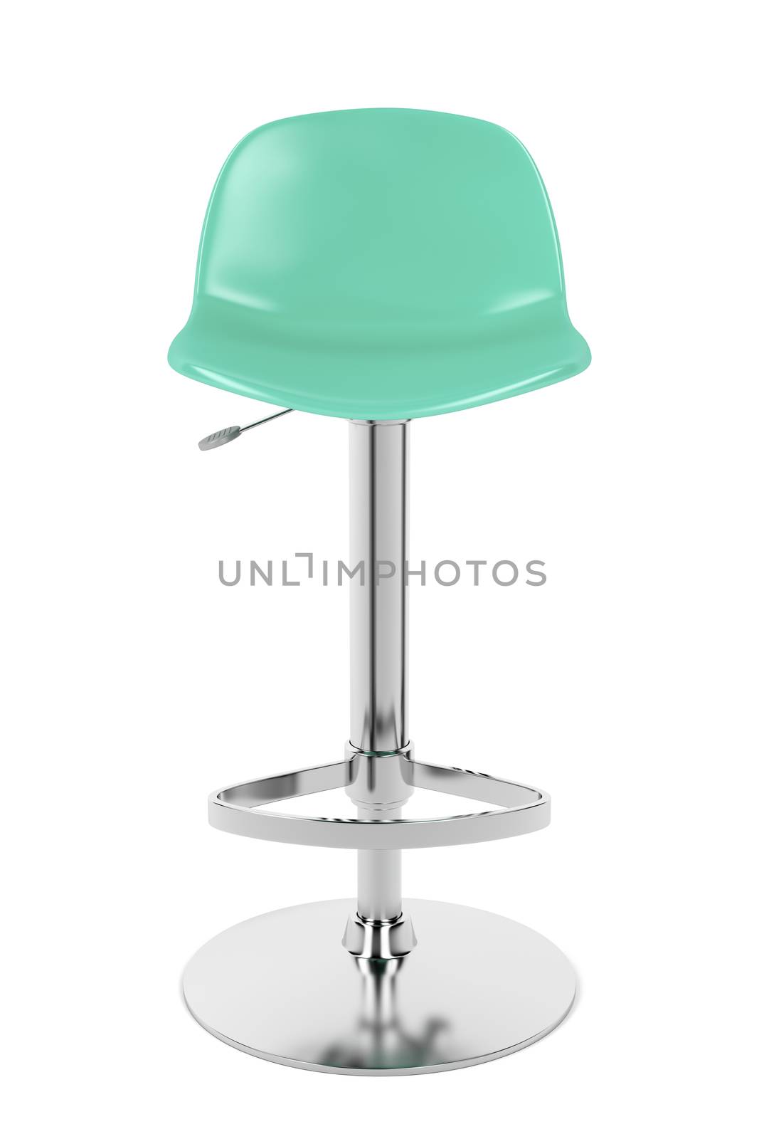 Front view of bar stool isolated on white background