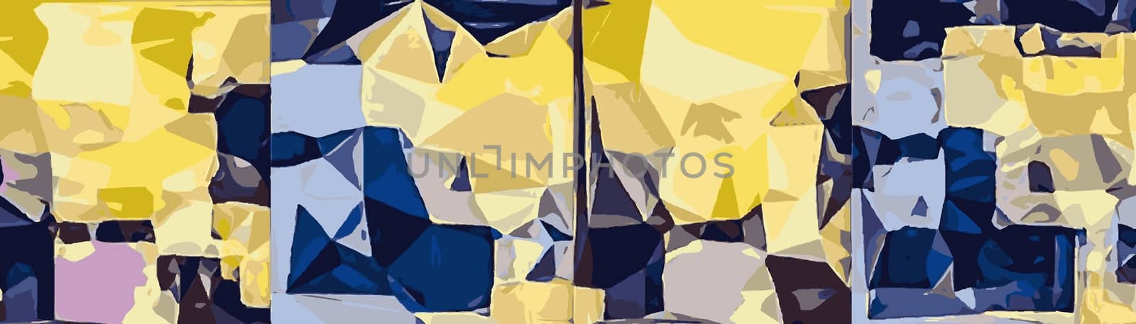 blue yellow pink abstract background in panorama by Timmi