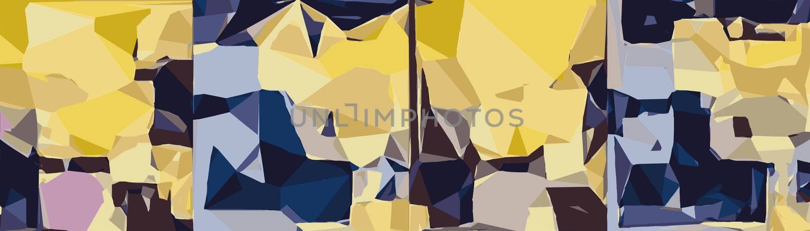 yellow blue pink abstract background in panorama by Timmi