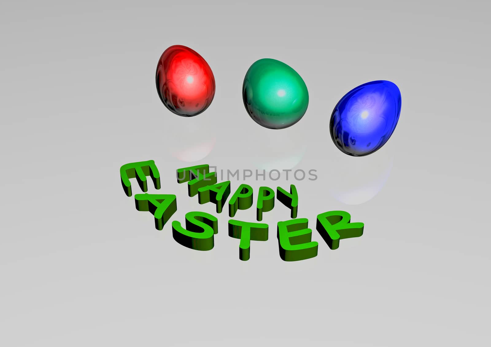 Happy Easter Background. 3D rendering. by richter1910
