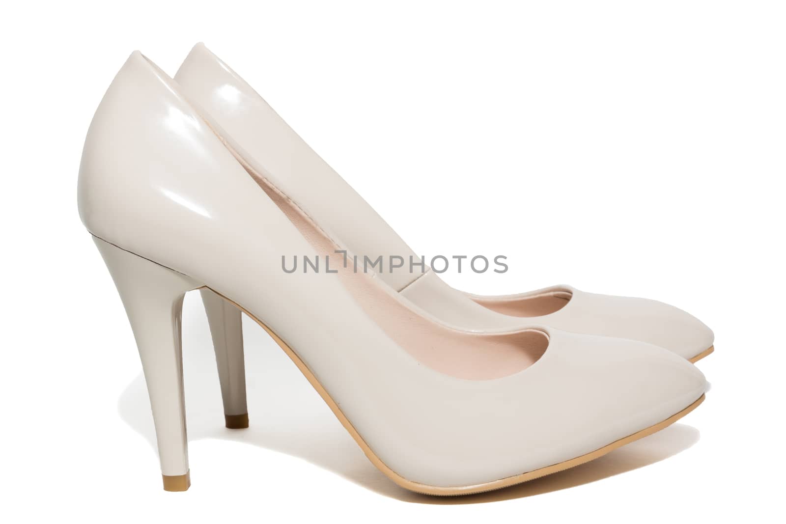 The picture shows the female shoes on a white background