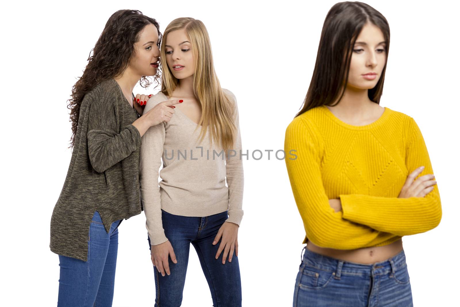 Teenage girls gossiping by Iko