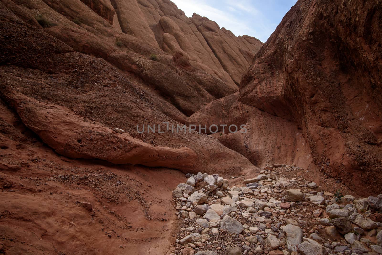 Scenic landscape in Dades Gorges, Atlas Mountains, Morocco by johnnychaos