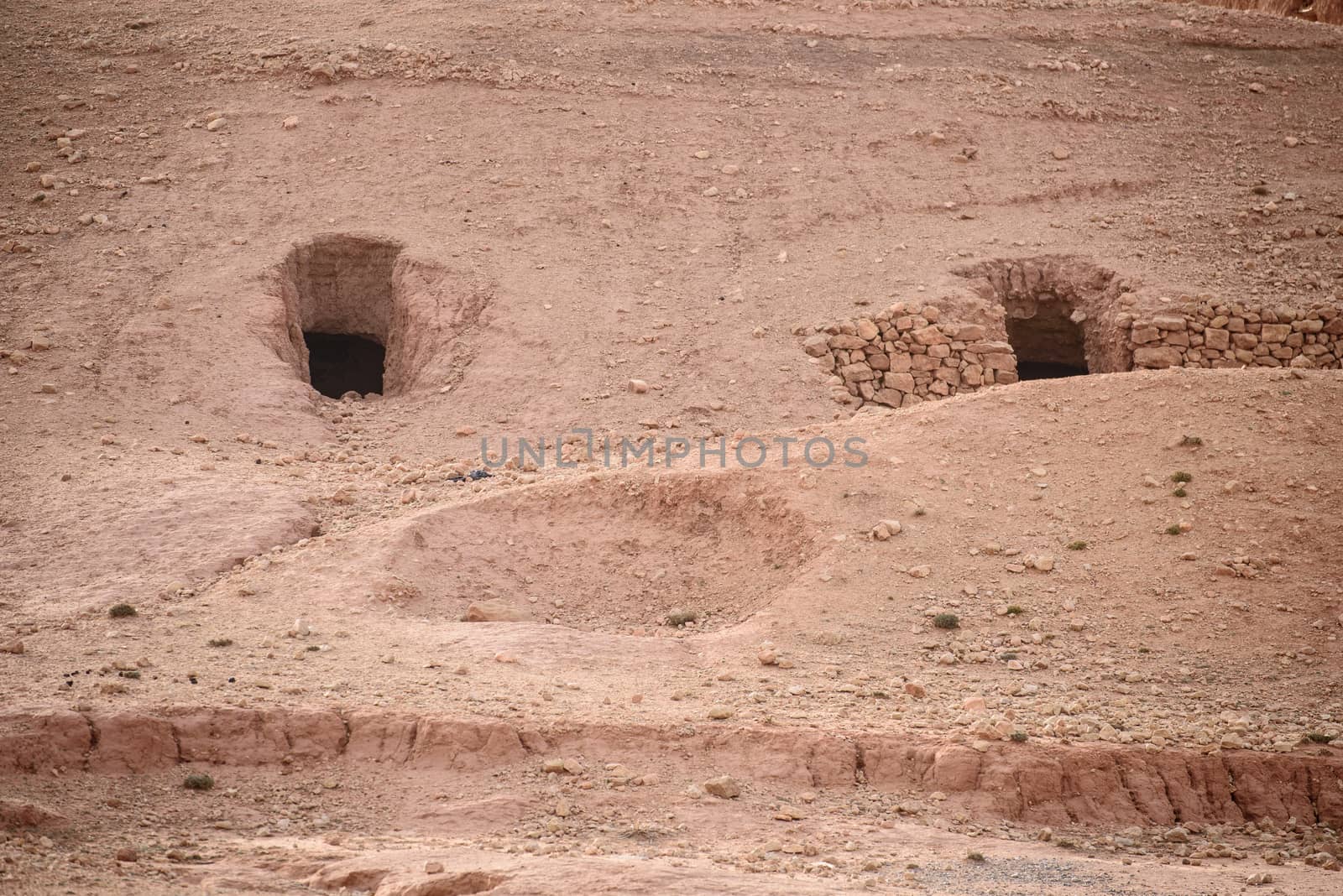 Nomad caves in Atlas Mountains, Morocco by johnnychaos