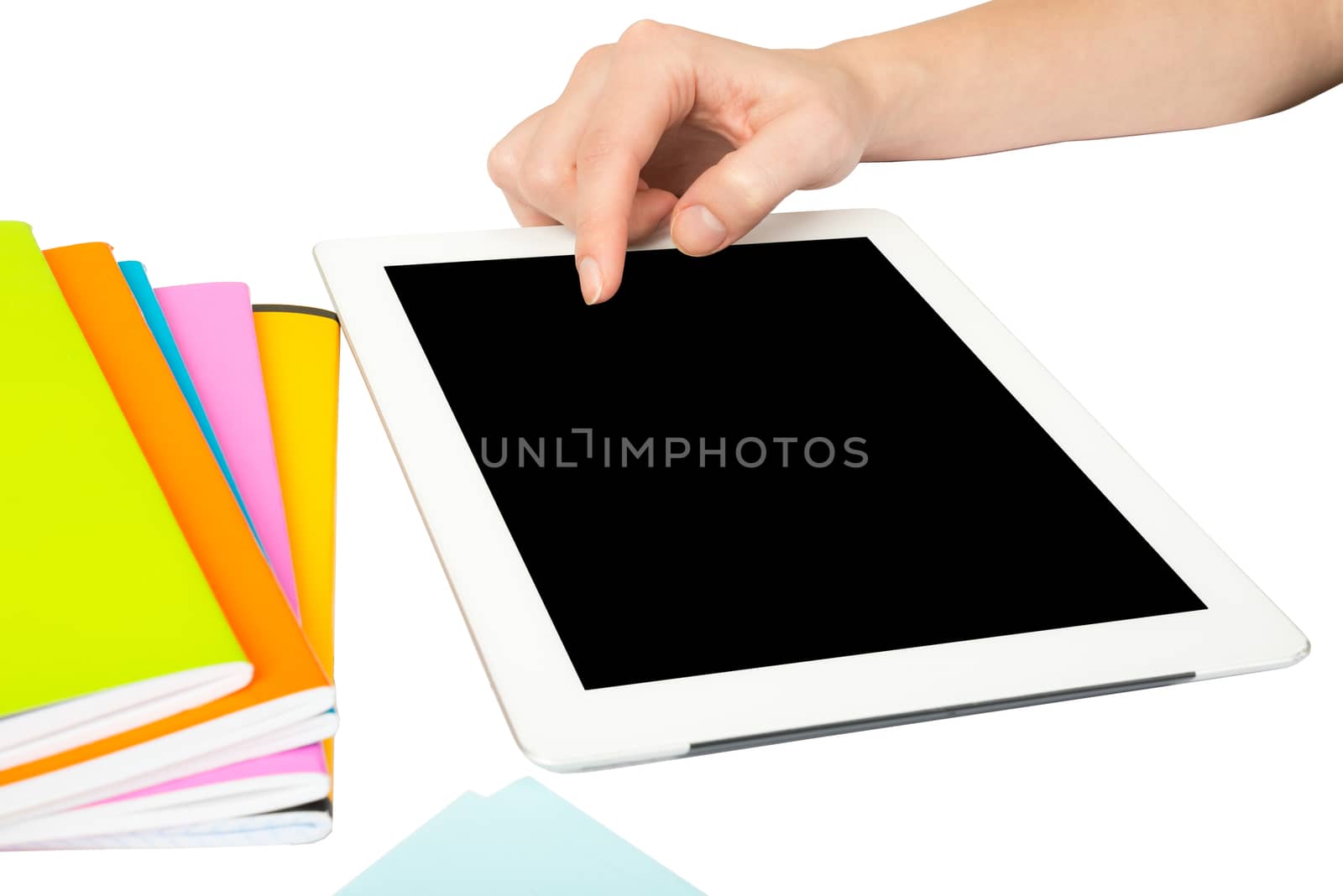 Females hand using tablet by cherezoff