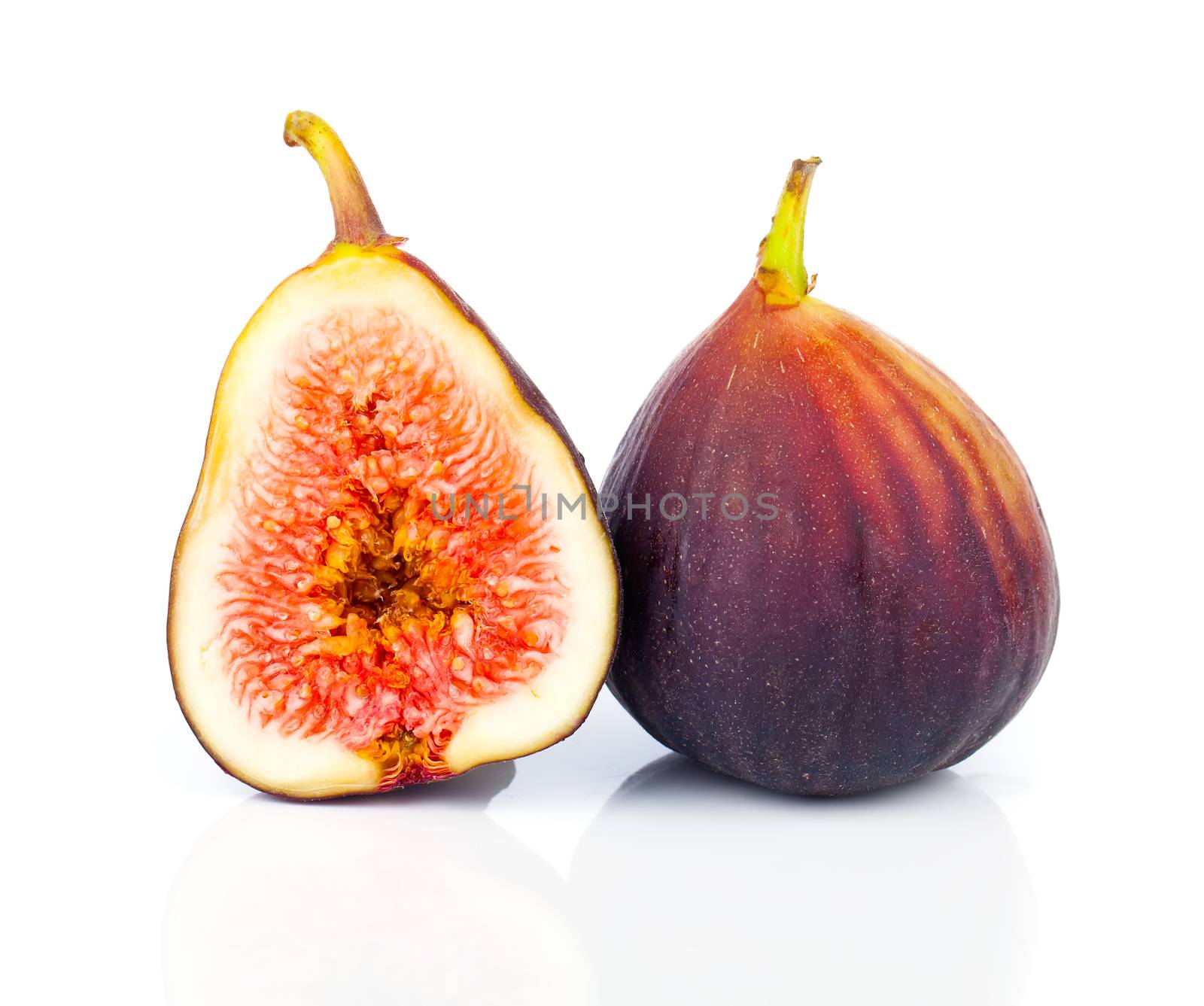 fresh figs on a white background