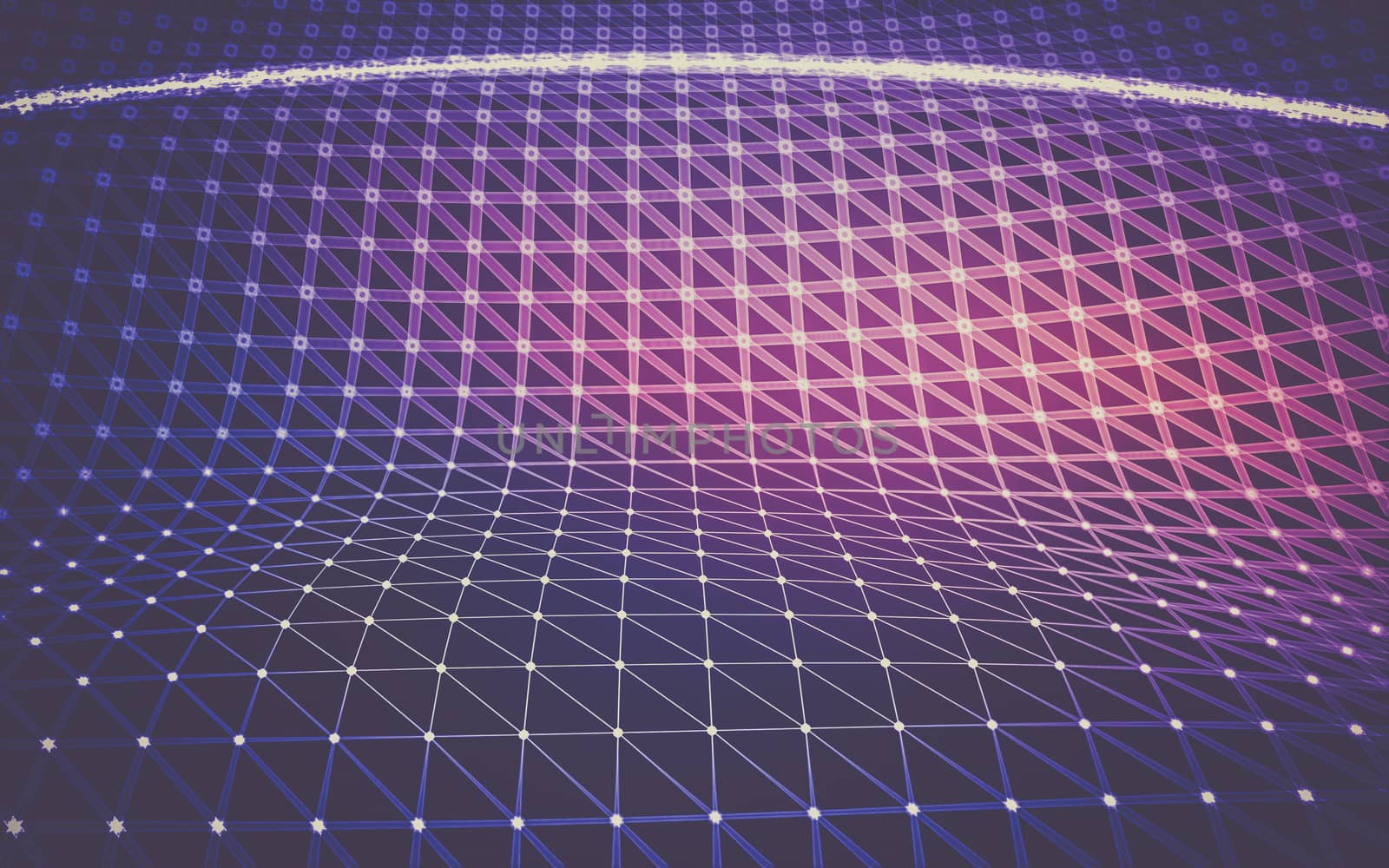 Abstract polygonal space low poly dark background with connecting dots and lines. Connection structure.