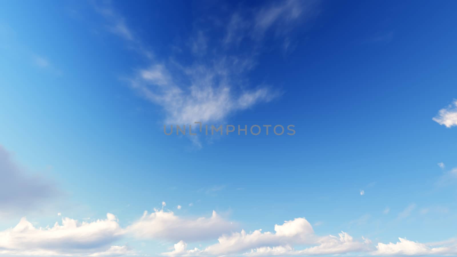 Cloudy blue sky abstract background, blue sky background with tiny clouds, 3d rendering

